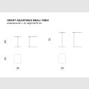 Prostoria höhenverstellbarer Beistelltisch Rostrum